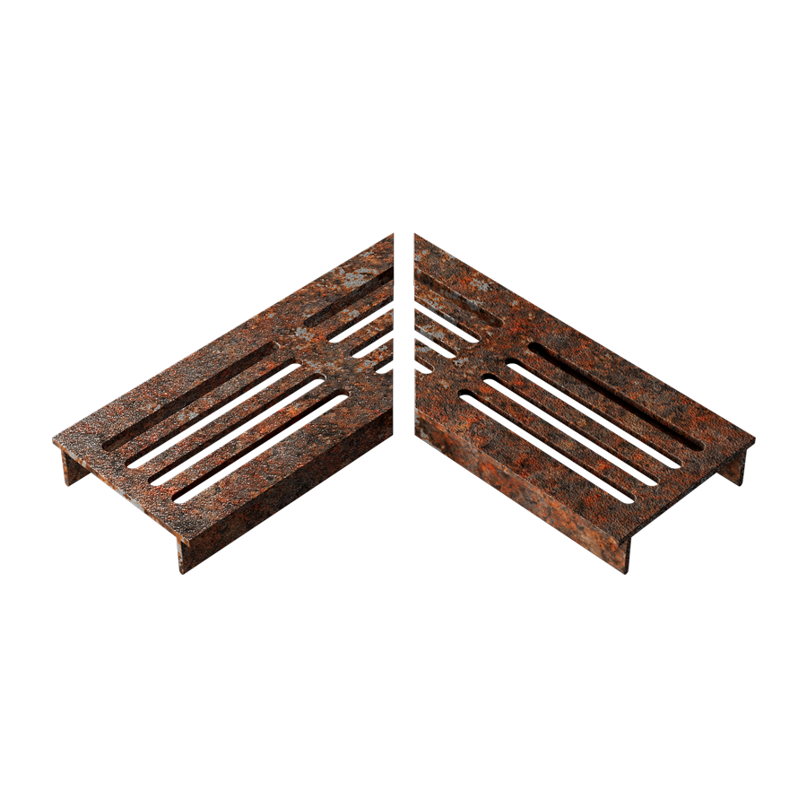 7009187_Ultra-Drain_Cortenline_Straight_Rooster_L-hoek_1 Ultra Drain Rooster Silverline Straight